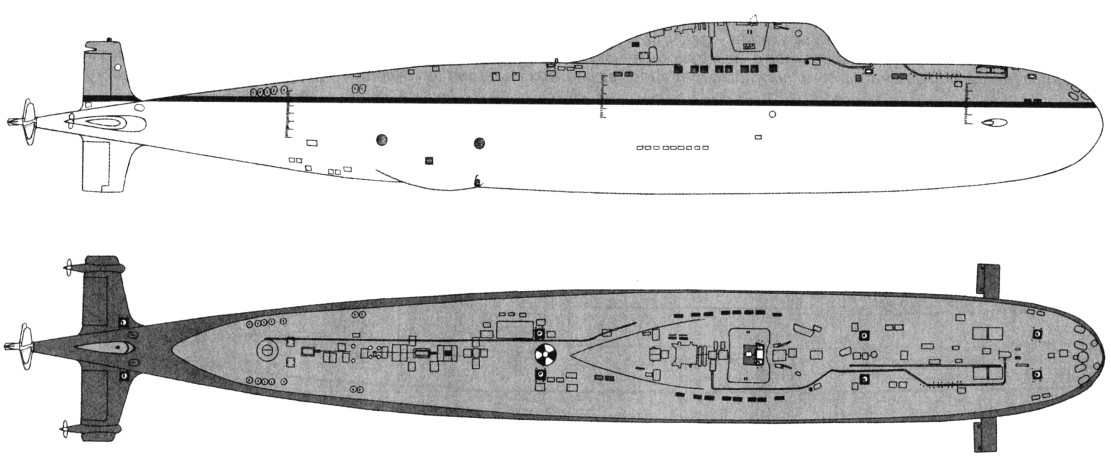 Чертеж подводная лодка комсомолец