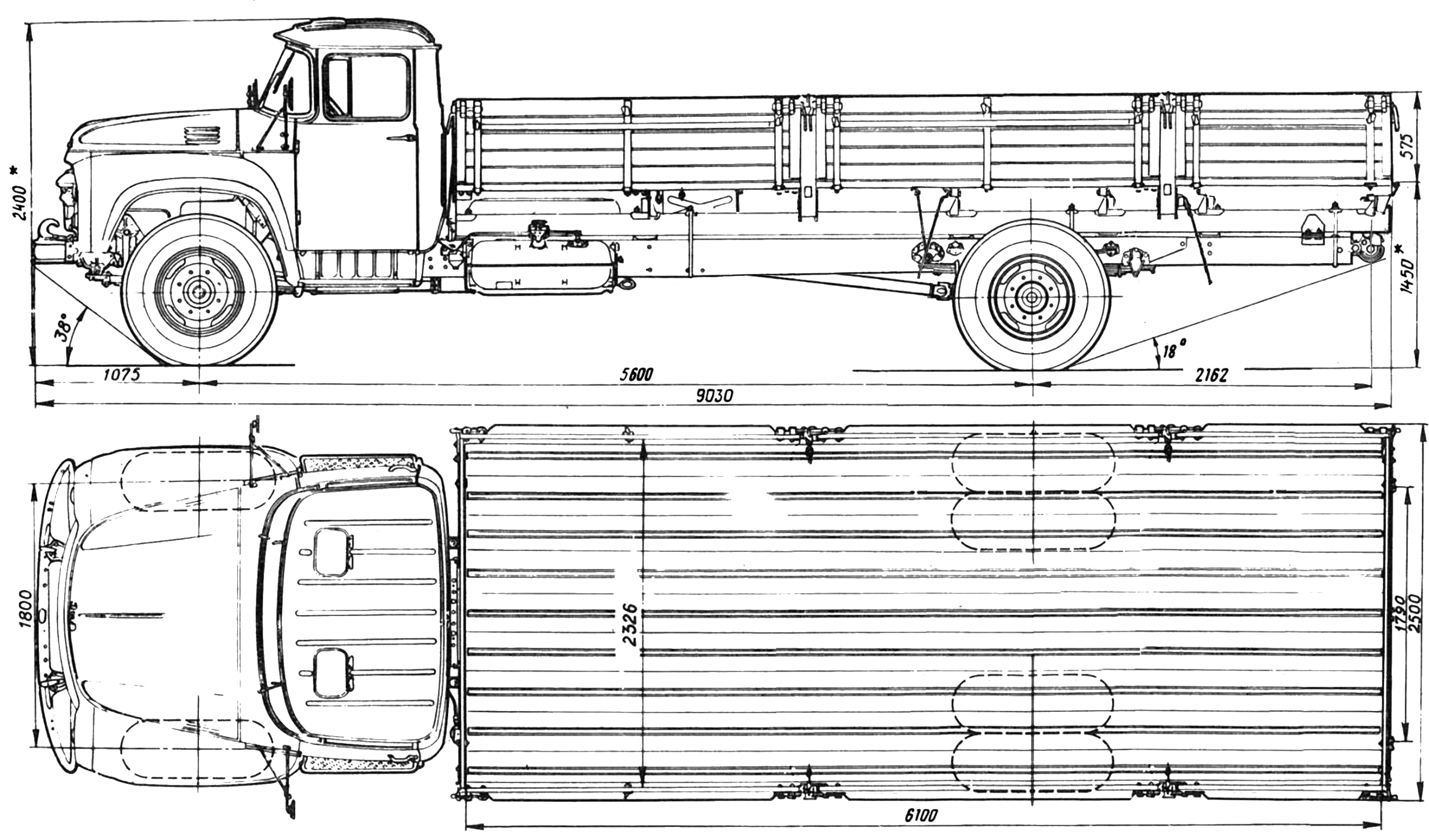 Чертеж г. Размер кузова ЗИЛ 130. Ширина кузова ЗИЛ 130 бортовой. Габариты ЗИЛ 130 самосвал. Габариты кузова ЗИЛ 130 бортовой.